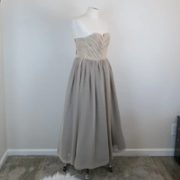 Alice + Olivia Tulle Midi Tulle Gown sz 4 - Picture 4 of 5